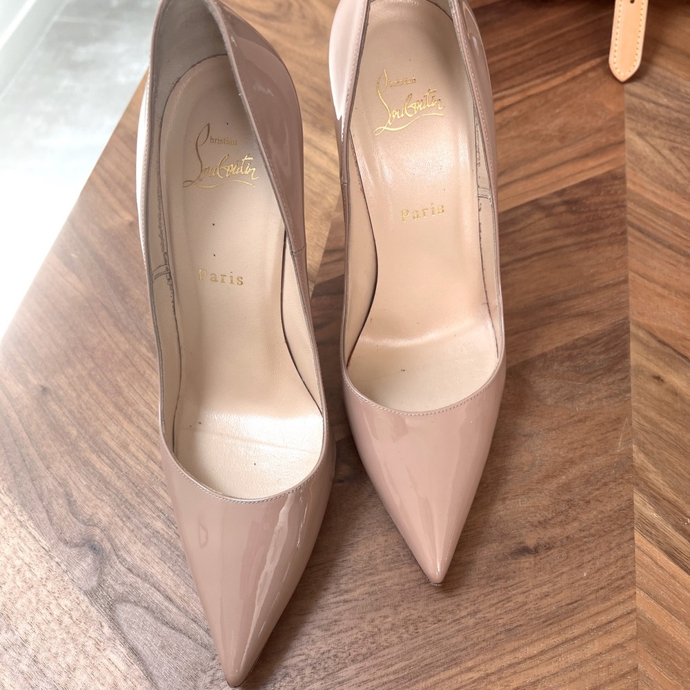 Authentic Christian Louboutin So Kate 120mm Nude 38.5